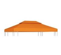 vidaXL Toile de remplacement de belvédère 310 g/m² Orange 3x4 m Orange G