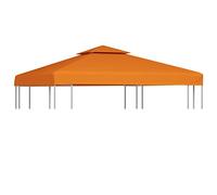 vidaXL Toile de Remplacement de Belvédère, Recouvrement de Rechange pour Auvent, Couverture pour Tonnelle Patio Terrasse Extérieur, Orange
