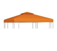 vidaXL Toile de Remplacement de Belvédère, Recouvrement de Rechange pour Auvent, Couverture pour Tonnelle Patio Terrasse Extérieur, Orange