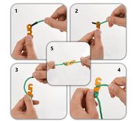 vidaXL Toile de tente avec tendeurs de corde 8 pcs. Réfléchissantes 4 m 4 mm