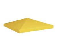 vidaXL Toile de Toit de Belvédère Auvent de Remplacement Toile de Toit de Chapiteau Dessus de Belvédère de Patio 270 g/m² 3x3 m Jaune