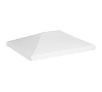 vidaXL Toile de Toit de Belvédère Auvent de Remplacement Toile de Toit de Chapiteau Dessus de Belvédère de Patio 270 g/m² 4x3 m Blanc
