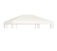 vidaXL Toile supérieure de belvédère 310 g / m² 4 x 3 m Blanc crème 44783