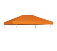 vidaXL Toile Supérieure de Belvédère Toit de Rechange de Tonnelle Dessus de Chapiteau Jardin Terrasse Extérieur 310 g/m² 4x3 m Orange