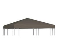 vidaXL Toile supérieure de gazebo 310 g/m² 3x3 m Taupe Taupe G