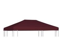 vidaXL Toile supérieure pour gazebo Belvédère Jardin 310 g/m² 3x4 m Bordeaux