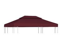 Toile Supérieure Double De Belvédère 310 G/M² 4x3 M Bordeaux Rouge