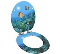 Siège WC MDF Couvercle à Fermeture en Douceur Étoile de Mer Cuvette vidaXL