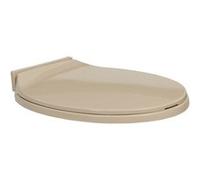 vidaXL Siège de toilette à fermeture en douceur Beige Ovale