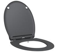 vidaXL Siege de Toilette à Libération Rapide avec Fermeture Douce Duroplast Anthracite