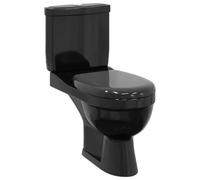 vidaXL Toilette avec réservoir Noir