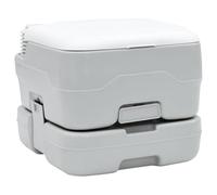 vidaXL Toilette de camping Compact Gris et Blanc 41,5×36,5×30 cm Portable, écolo