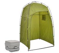 vidaXL Toilette por1560 de camping avec tente 10+10 L