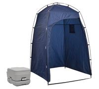 vidaXL Toilette por1560 de camping avec tente 10+10 L