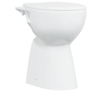 vidaXL Toilette sans rebord – Hauteur +7 cm – Abattant amorti – Céramique blanche