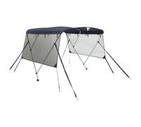 Vidaxl Toit Bimini À 3 Arceaux Parois En Maille 183x(137-152)X137 Cm