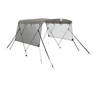 Vidaxl Toit Bimini À 3 Arceaux Parois En Maille 183x(185-198)X137 Cm