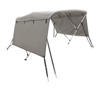 vidaXL Toit Bimini à 3 arceaux – parois latérales – 183x(137-152)x137 cm