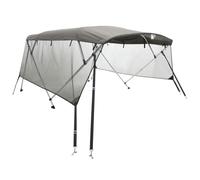vidaXL Toit Bimini à 4 arceaux parois en Maille 243x(185-198) x137 cm