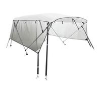 vidaXL Toit bimini à 4 arceaux, parois en maille, 243×(185–198)×137 cm