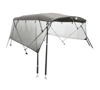 vidaXL Toit bimini à 4 arceaux parois en maille 243x(230-244)x137 cm