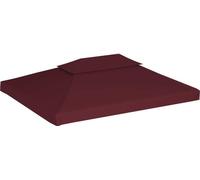 vidaXL Toit de pavillon avec ventilation 310 g/m² 4x3 m rouge bordeaux