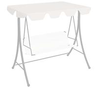 Vidaxl Toit De Rechange De Balançoire Blanc 188/168x145/110 Cm Blanc