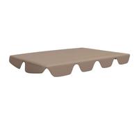 vidaXL Toit de rechange pour balancelle terrasse/jardin - Imperméable Taupe 188/168x145/110 cm