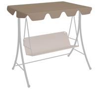 Vidaxl Toit De Rechange De Balançoire Taupe 188/168x145/110 Cm Gris