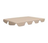 vidaXL Toit de Rechange de Balançoire Toit de Remplacement pour Balancelle Terrasse Jardin Extérieur Imperméable Beige 188/168x145/110 cm