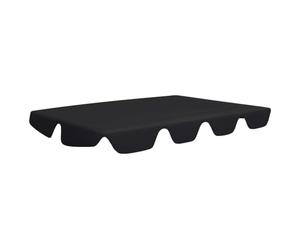vidaXL Toit de Rechange de Balançoire Toit de Remplacement pour Balancelle Terrasse Jardin Extérieur Imperméable Noir 188/168x145/110 cm
