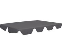 vidaXL Toit de rechange pour balançoire hollywoodienne anthracite 188/168x145/110 cm