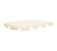 vidaXL Toit de rechange pour balançoire hollywoodienne Crème 188/168x145/110 cm