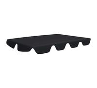 vidaXL Toit de rechange pour balançoire hollywoodienne noir 150/130x105/70 cm