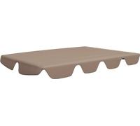 vidaXL Toit de rechange pour balançoire hollywoodienne Taupe 150/130x105/70 cm