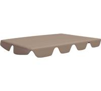 vidaXL Toit de rechange pour balançoire hollywoodienne Taupe 188/168x145/110 cm