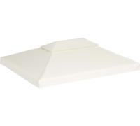 vidaXL Toit de remplacement pour pavillon 310 g/m² blanc crème 3x4 m