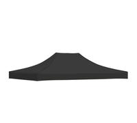 vidaXL Toit de Tente de Réception Toile de Toit de Chapiteau Remplacement de Toit de Tente Escamotable Pavillon de Jardin 4,5x3 m Noir 270 g/m²