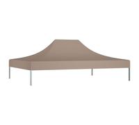 Vidaxl Toit De Tente De Réception 4x3 M Taupe 270 G/M² Gris