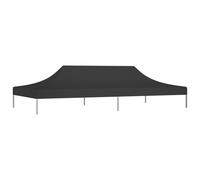 Vidaxl Toit De Tente De Réception 6x3 M Noir 270 G/M² Noir