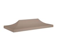 vidaXL Toit de tente de réception 6x3 m Taupe 270 g/m² Gris