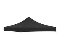 vidaXL Toit de Tente de Réception Toile de Toit de Chapiteau Remplacement de Toit de Tente Escamotable Pavillon de Jardin 3x3 m Noir 270 g/m²