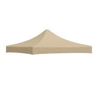 vidaXL Toit de Tente de Réception Toile de Toit de Chapiteau Remplacement de Toit de Tente Escamotable Pavillon de Jardin 3x3 m Beige 270 g/m²