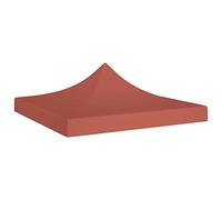 vidaXL Toit de Tente de Réception Toile de Toit de Chapiteau Remplacement de Toit de Tente Escamotable Pavillon de Jardin 3x3 m Terre Cuite 270 g/m²