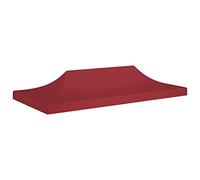 vidaXL Toit de Tente de Réception Toile de Toit de Chapiteau Remplacement de Toit de Tente Escamotable Pavillon de Jardin 6x3 m Bordeaux 270 g/m²