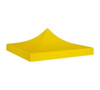 vidaXL Toit de Tente de Réception Toile de Toit de Chapiteau Remplacement de Toit de Tente Escamotable Pavillon de Jardin 3x3 m Jaune 270 g/m²