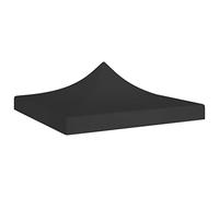 vidaXL Toit de Tente de Réception Toile de Toit de Chapiteau Remplacement de Toit de Tente Escamotable Pavillon de Jardin 2x2 m Noir 270 g/m²