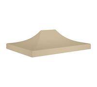 vidaXL Toit de Tente de Réception Toile de Toit de Chapiteau Remplacement de Toit de Tente Escamotable Pavillon de Jardin 4x3 m Beige 270 g/m²
