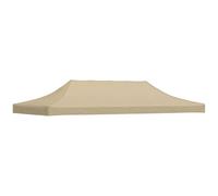 vidaXL Toit de Tente de Réception Toile de Toit de Chapiteau Remplacement de Toit de Tente Escamotable Pavillon de Jardin 6x3 m Beige 270 g/m²