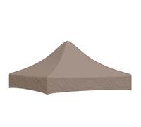 vidaXL Toit de Tente de Réception Toile de Toit de Chapiteau Remplacement de Toit de Tente Escamotable Pavillon de Jardin 2x2 m Taupe 270 g/m²